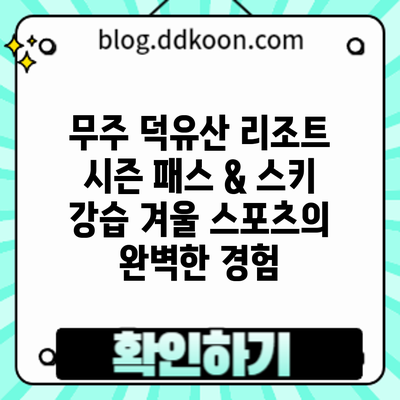 무주 덕유산 리조트 시즌 패스 & 스키 강습: 겨울 스포츠의 완벽한 경험