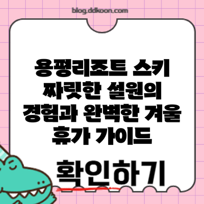 용평리조트 스키: 짜릿한 설원의 경험과 완벽한 겨울 휴가 가이드