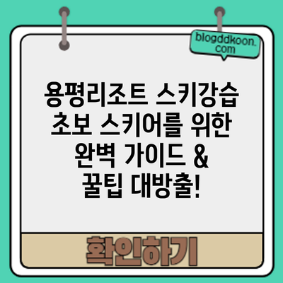 용평리조트 스키강습: 초보 스키어를 위한 완벽 가이드 & 꿀팁 대방출!