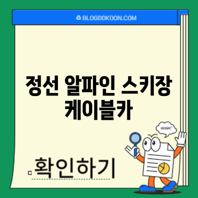 정선 알파인 스키장 케이블카