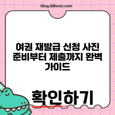 여권 재발급 신청: 사진 준비부터 제출까지 완벽 가이드