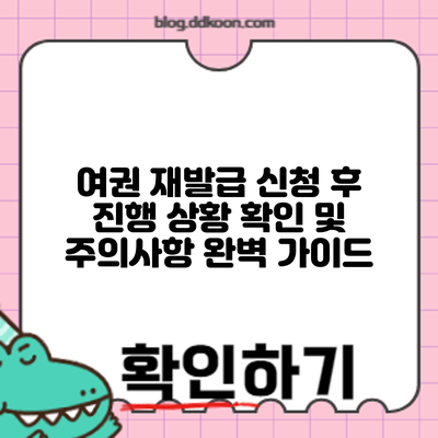 여권 재발급 신청 후 진행 상황 확인 및 주의사항 완벽 가이드