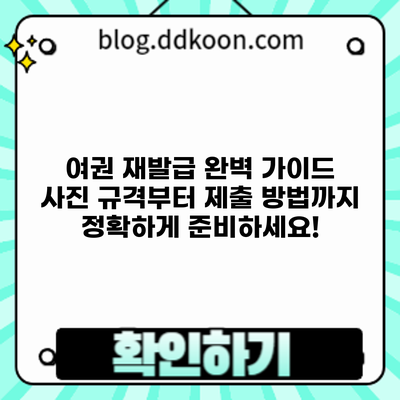 여권 재발급 완벽 가이드: 사진 규격부터 제출 방법까지 정확하게 준비하세요!