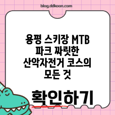 용평 스키장 MTB 파크: 짜릿한 산악자전거 코스의 모든 것